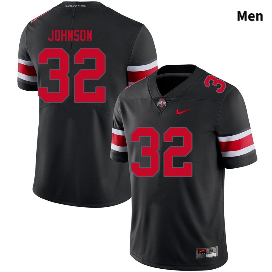 Men's Ohio State Buckeyes #32 Jakailin Johnson Blackout Authentic College Stitched Football Jersey 23QV043GQ